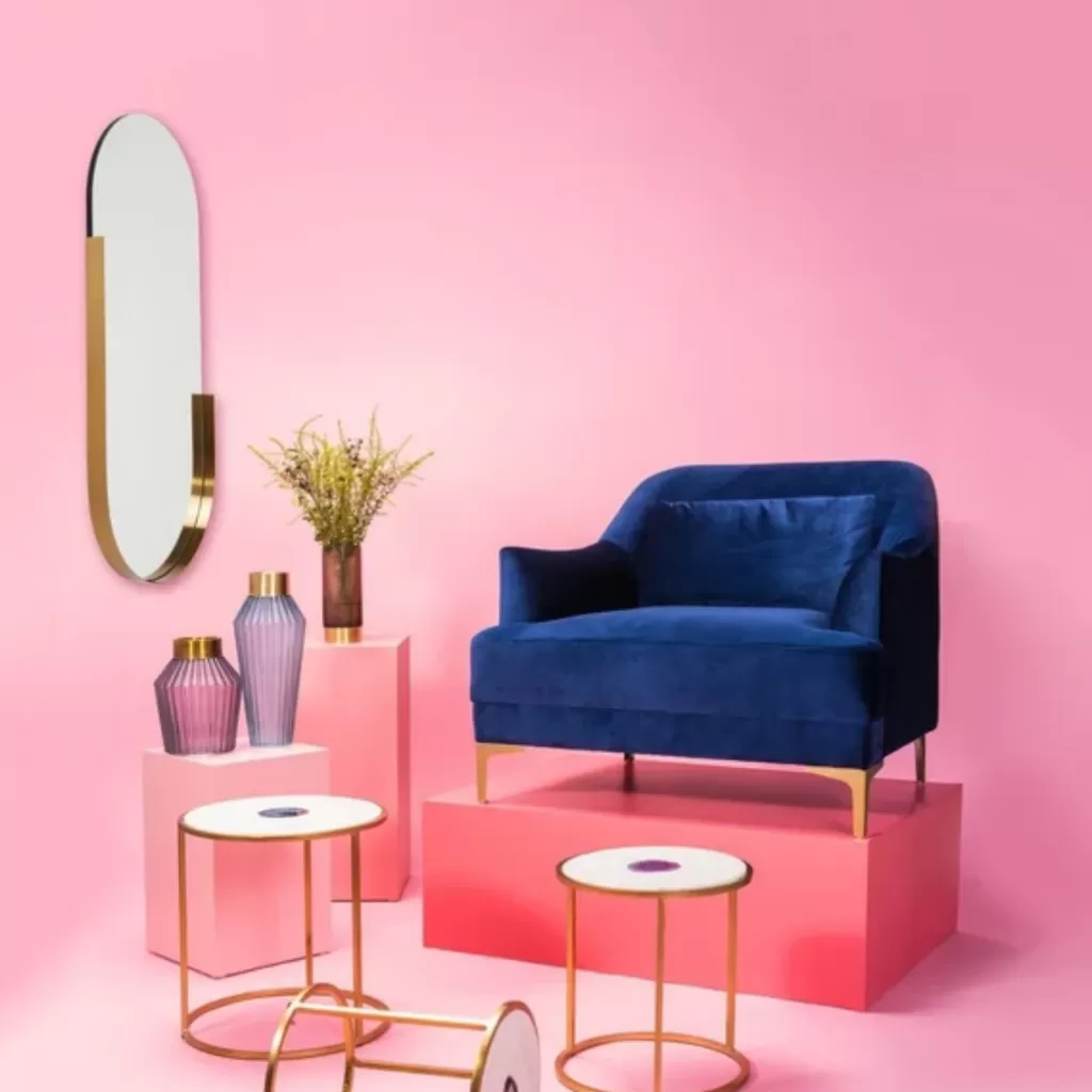 Miroir Ovale Déco Tendance Cadre Métallique - Design Moderne 114x50 cm par KARE