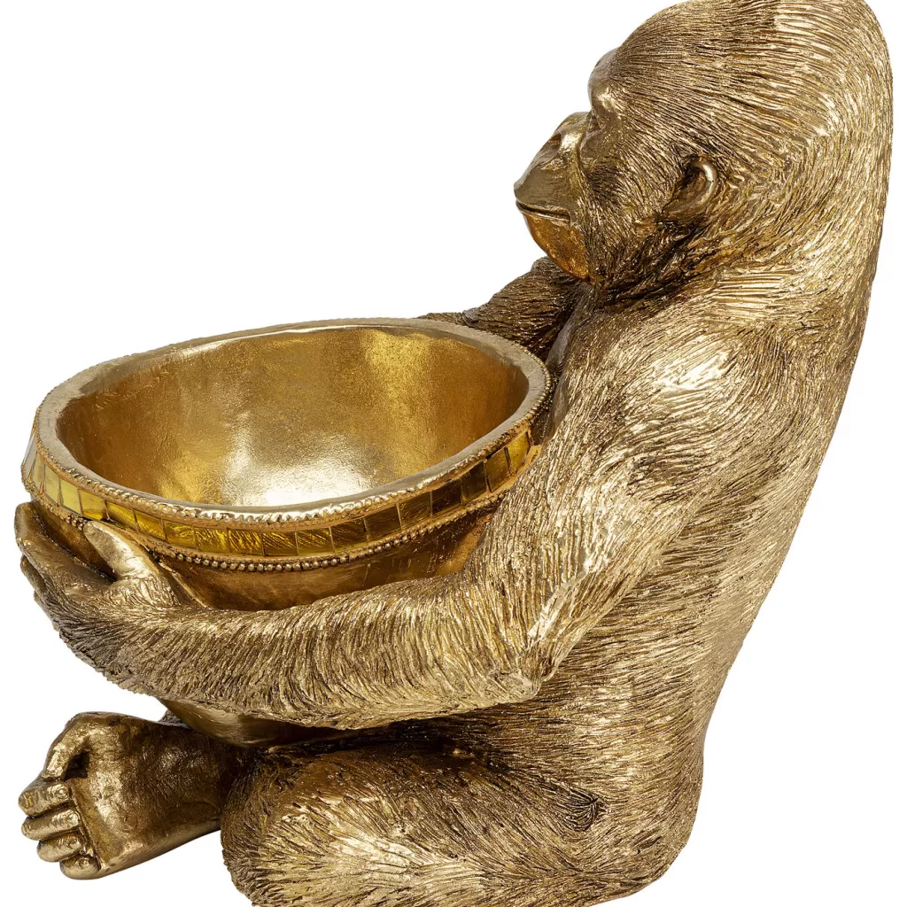 Bol Décoratif Doré Élégant KARE Design - Diamètre 41cm pour une Présentation Raffinée