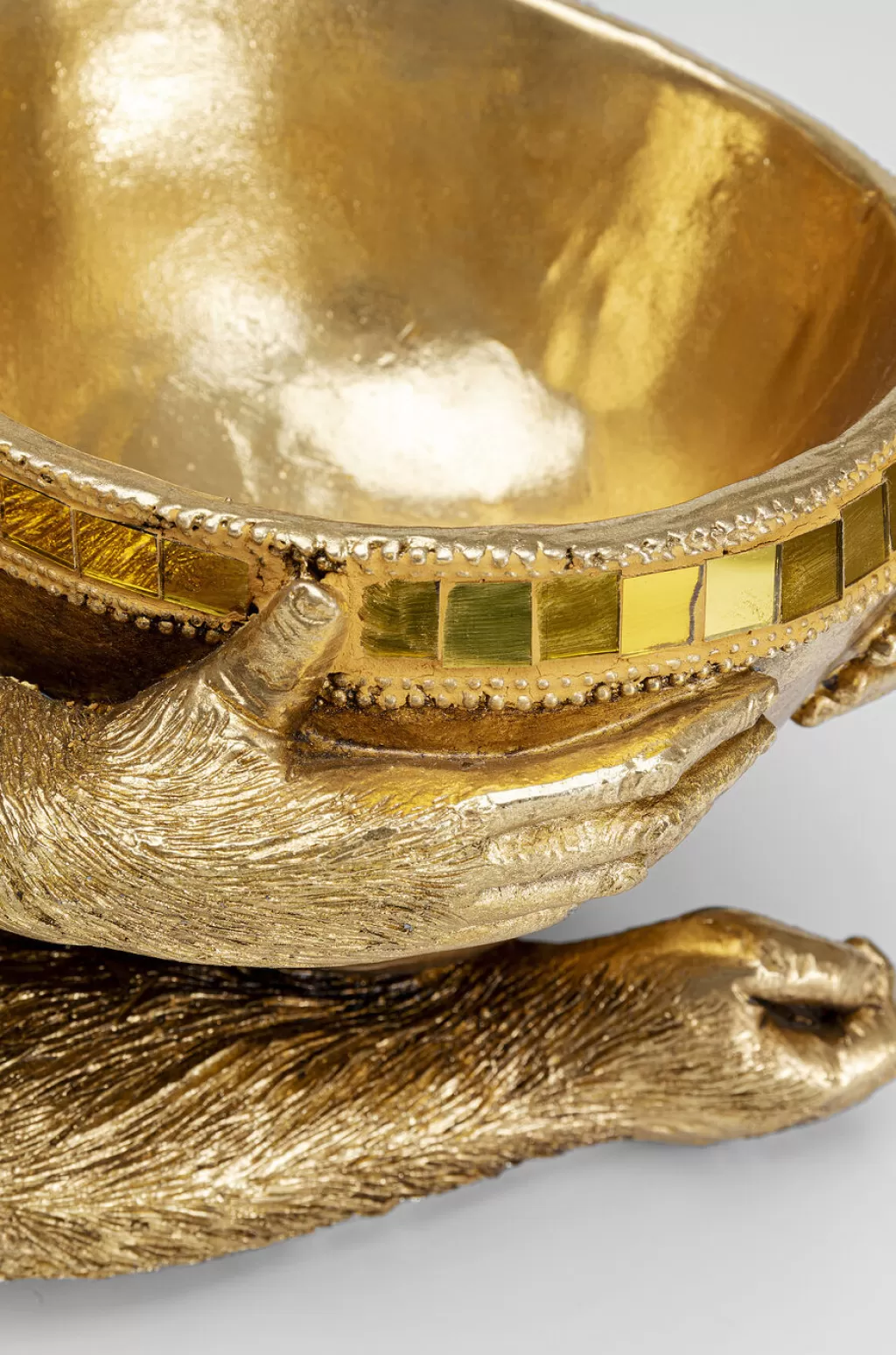 Bol Décoratif Doré Élégant KARE Design - Diamètre 41cm pour une Présentation Raffinée