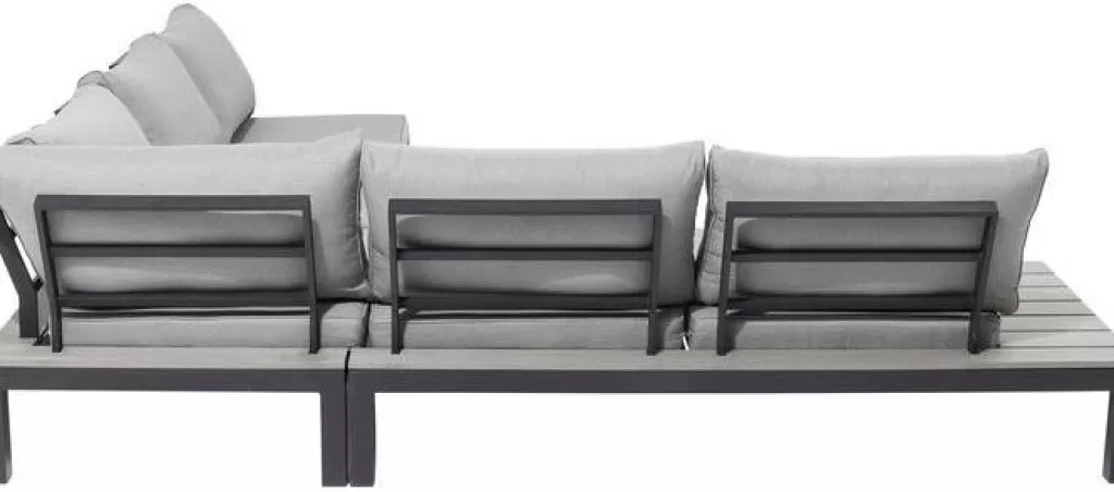 Canapés d'extérieur élégants | Ensemble salon KARE Design Holiday Noir (4 éléments) - Mobilier de jardin haut de gamme avec design contemporain