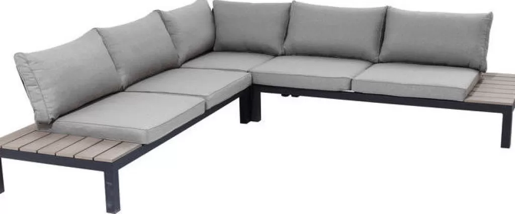 Canapés d'extérieur élégants | Ensemble salon KARE Design Holiday Noir (4 éléments) - Mobilier de jardin haut de gamme avec design contemporain
