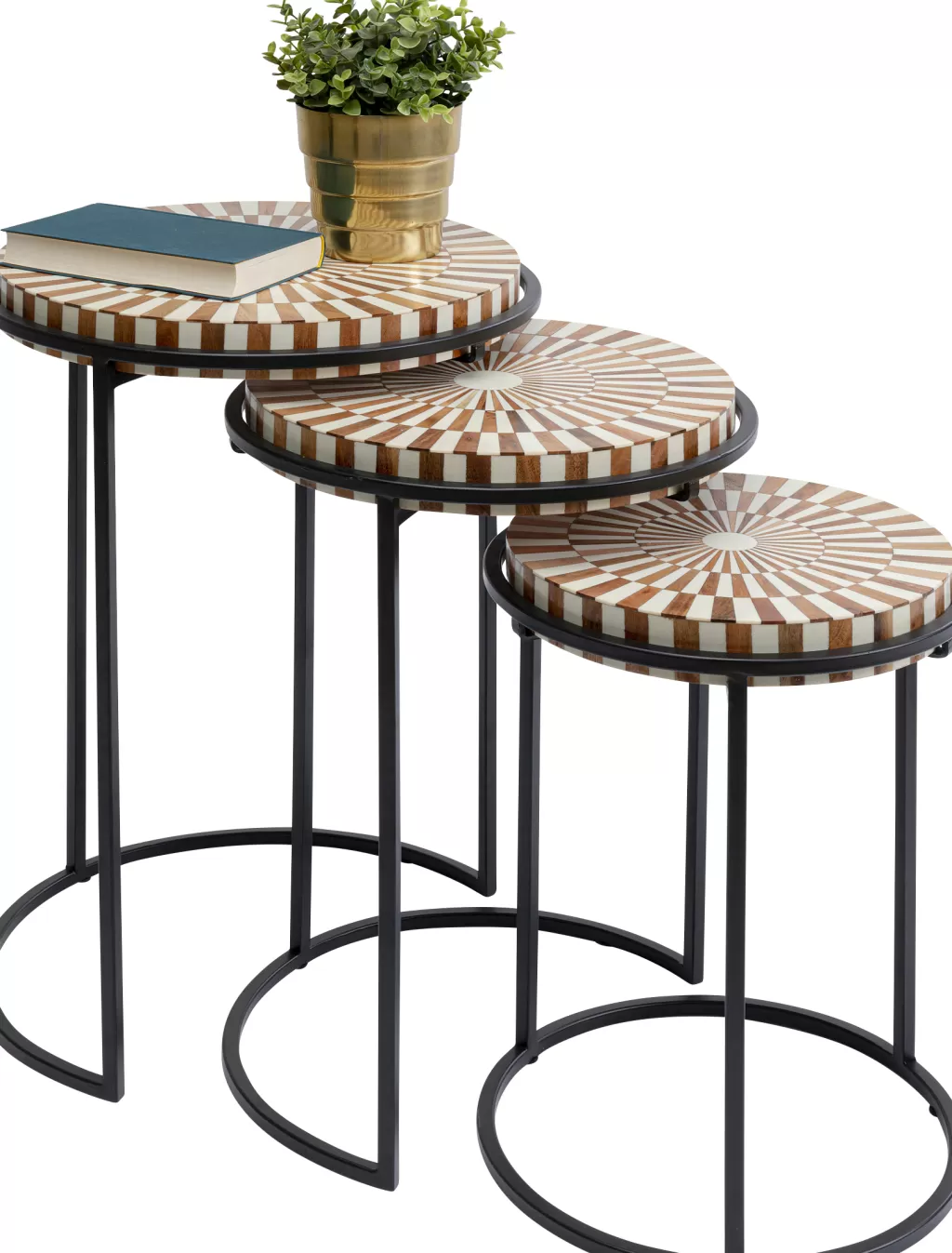 Tables basses design pour salon - Set de 3 tables Hula Hula par KARE Design