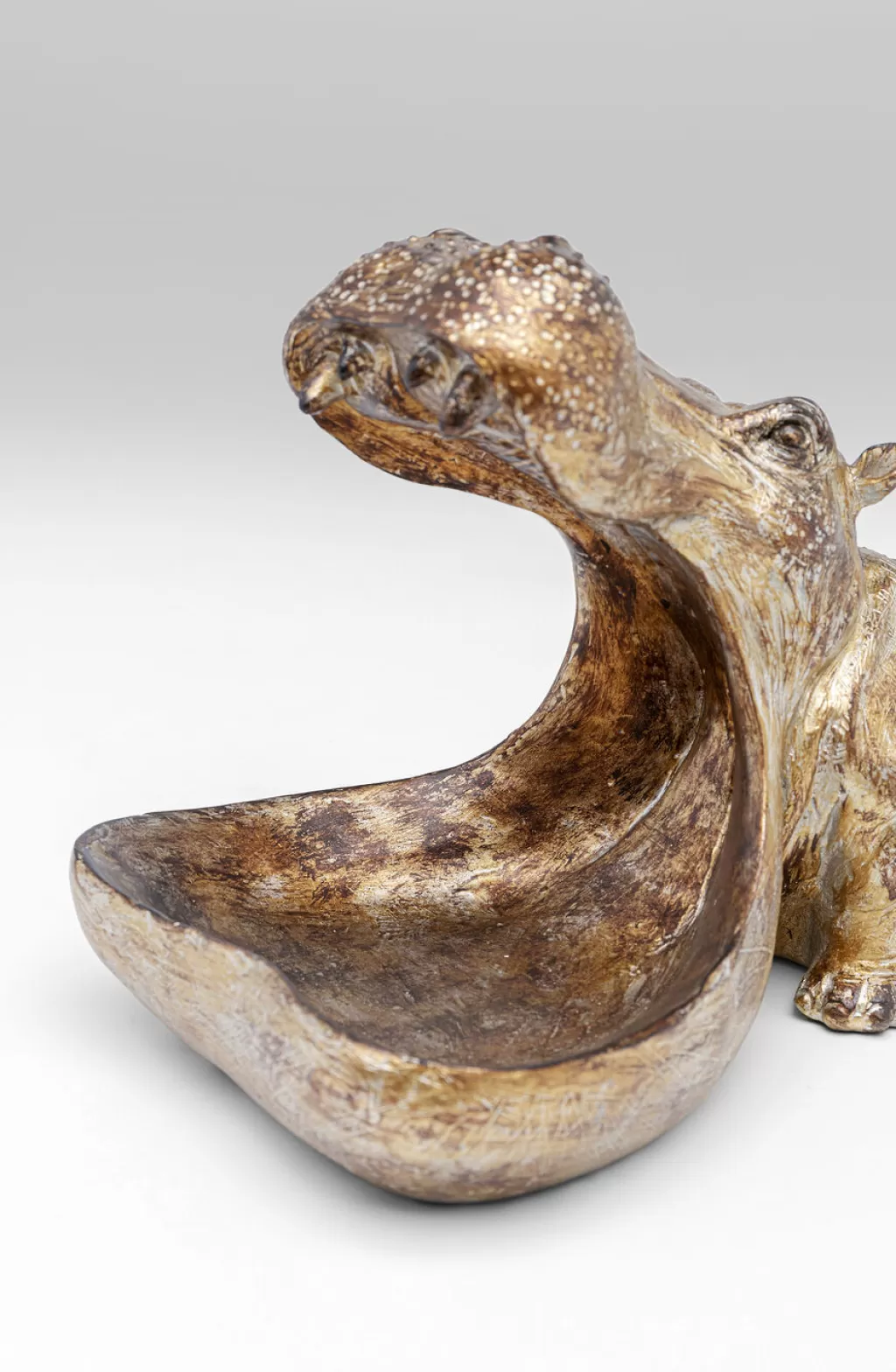 Hippo Affamé - Figurine décorative originale Hippopotame 27 cm de haut par KARE Design, idéale pour une déco d'intérieur moderne et décalée