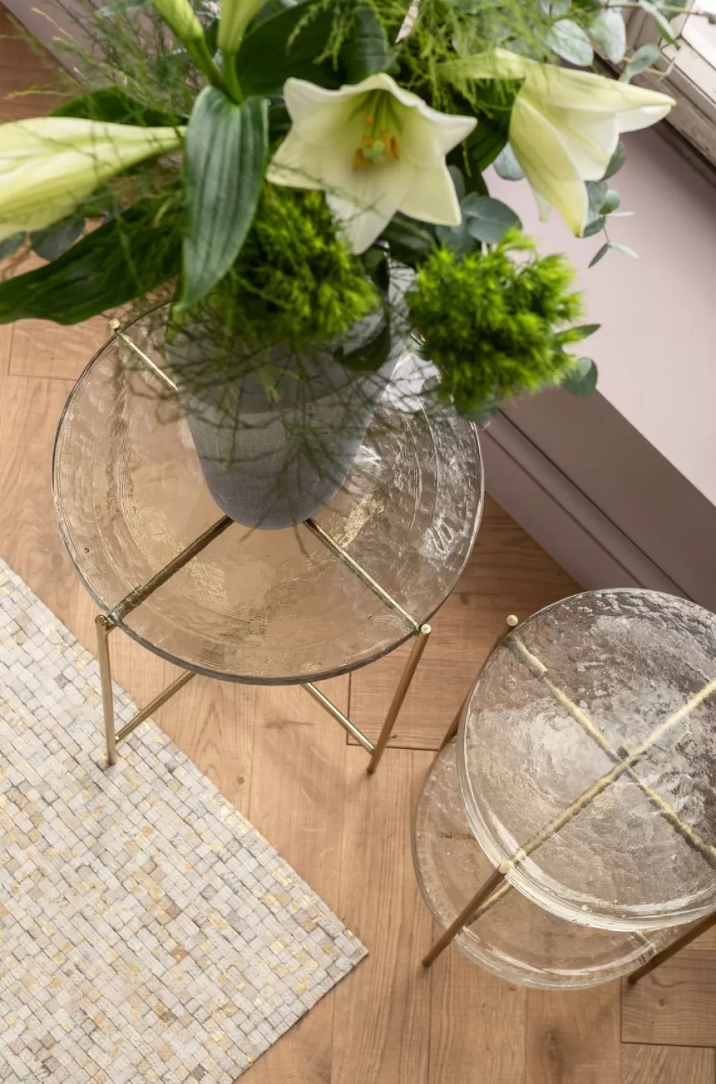Table basse design Ice Double – KARE Design, diamètre 30 cm pour un style épuré