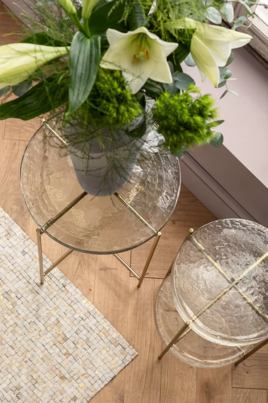 KARE Design - Table Basse Ice Contemporaine Ø40 cm - Design Scandinave Élégante pour Salon Moderne