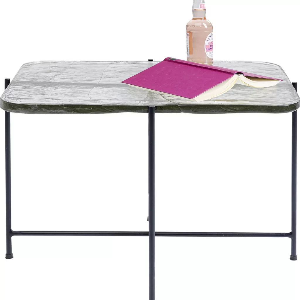 Table basse design scandinave KARE Ice - Noir mat pour salon moderne (63 x 46 cm)