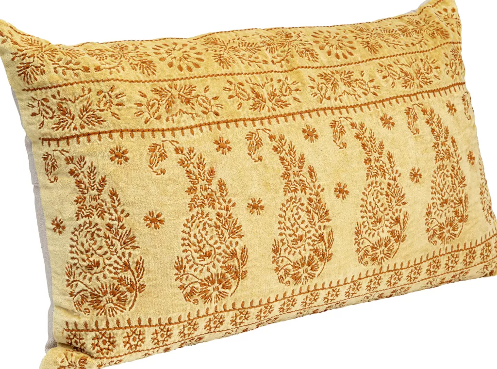 Coussin décoratif salon - Motifs estivaux ethniques KARE Design, inspiration indienne - 60 x 35 cm (textile respirant)