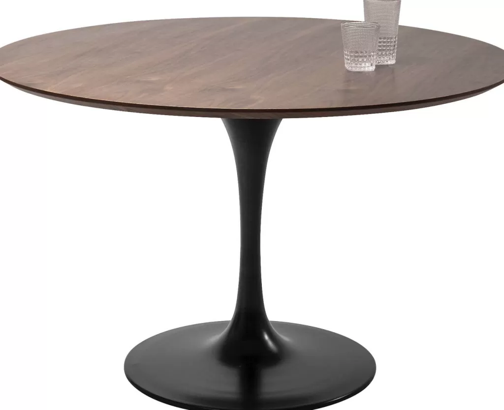Pied de table design KARE Invitation - Noir intense, diamètre 60 cm - Style contemporain pour intérieur épuré