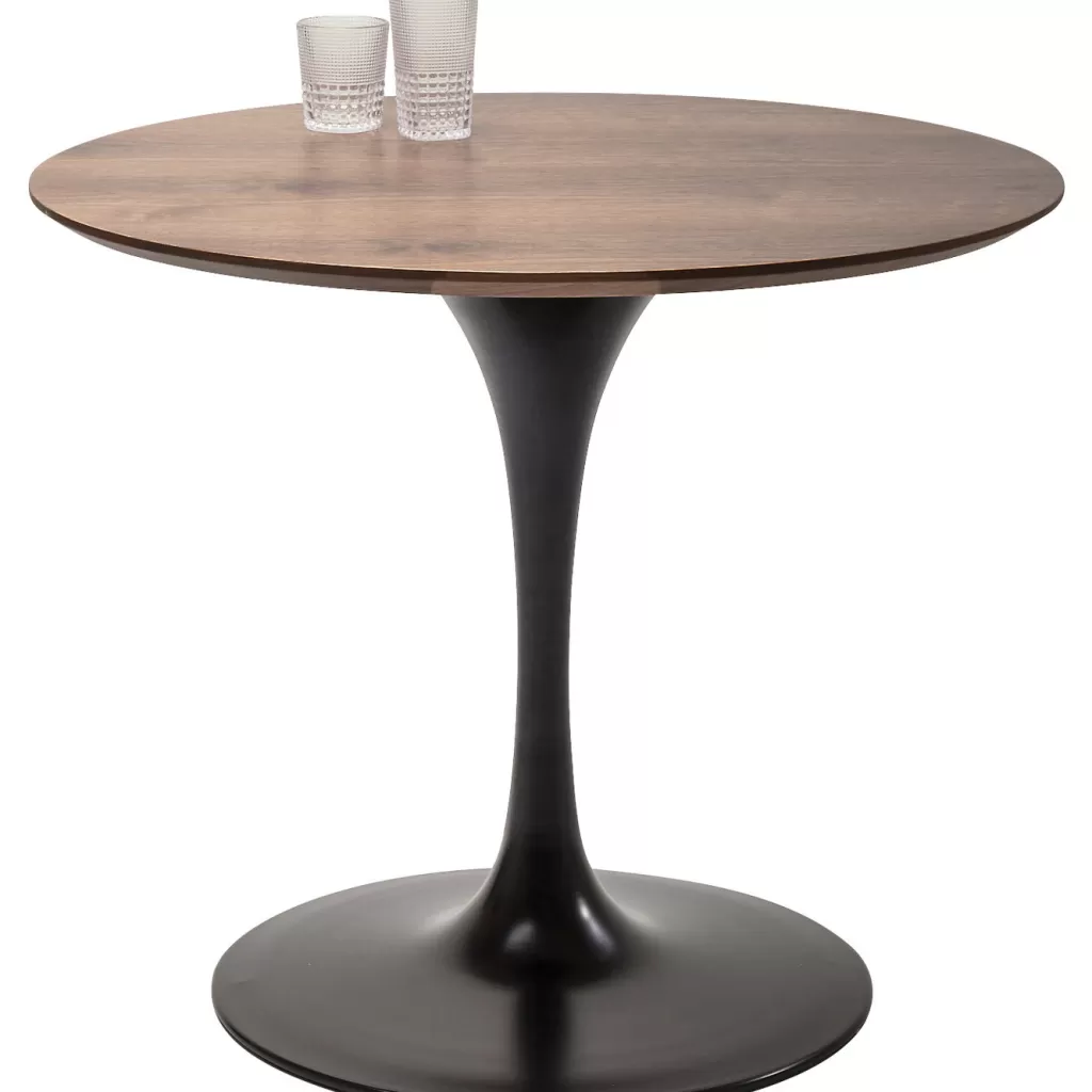 Pied de table design KARE Invitation - Noir intense, diamètre 60 cm - Style contemporain pour intérieur épuré