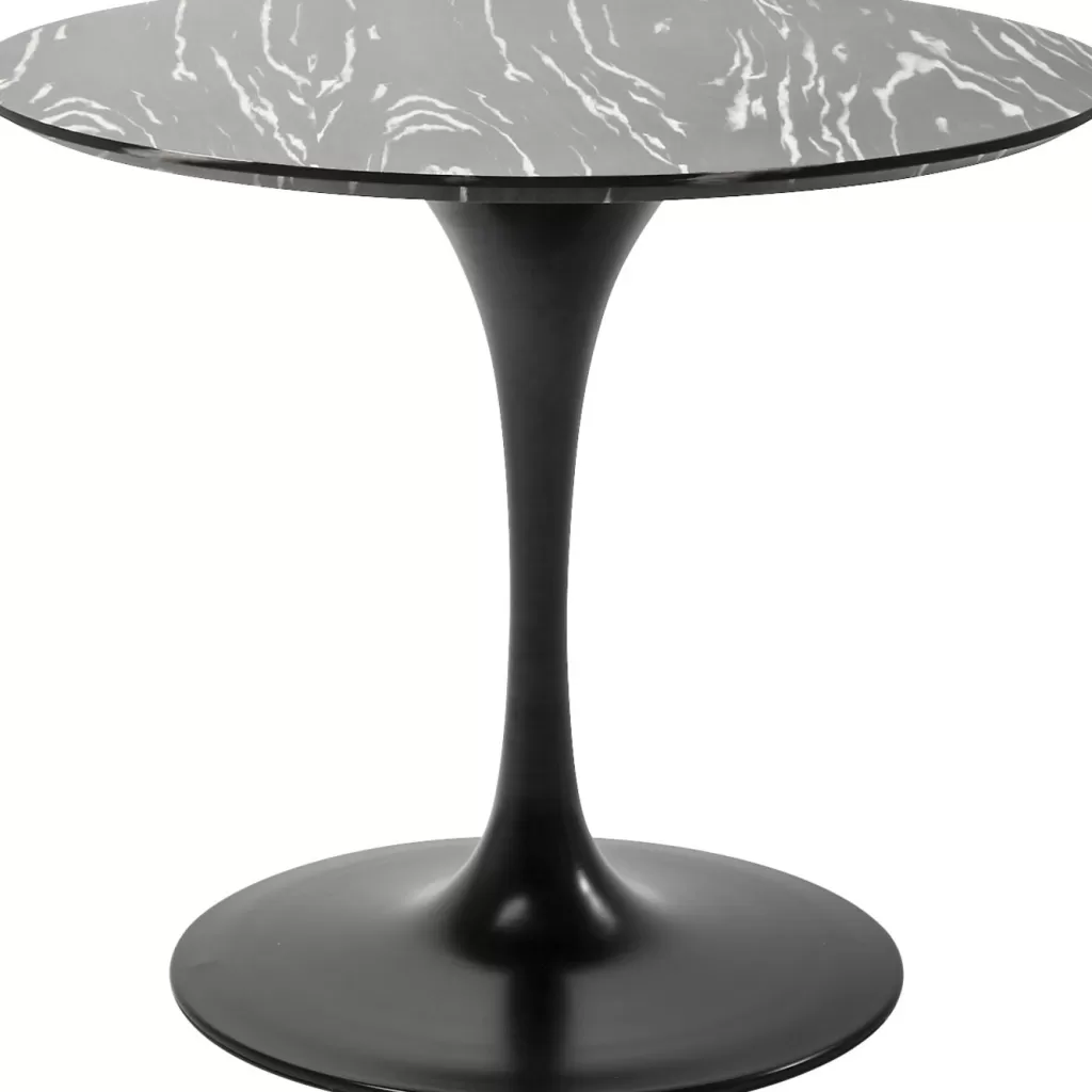 Pied de table design KARE Invitation - Noir intense, diamètre 60 cm - Style contemporain pour intérieur épuré