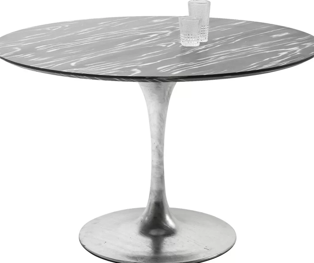 Pied de table design en zinc Ø60cm - Collection Invitation par KARE Design