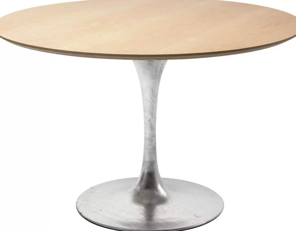 Plateau de Table Circulaire Invitation - Design Contemporain en Chêne Massif, Diamètre 120 cm - Collection KARE
