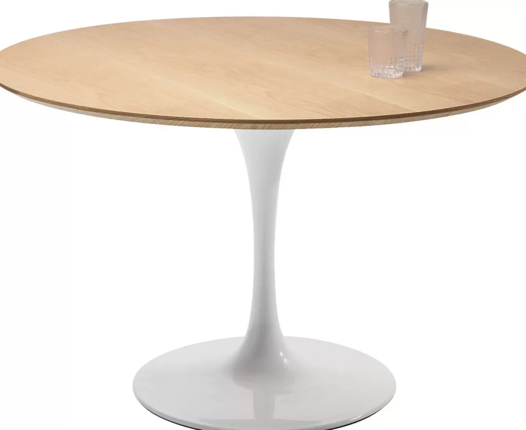 Plateau de Table Circulaire Invitation - Design Contemporain en Chêne Massif, Diamètre 120 cm - Collection KARE