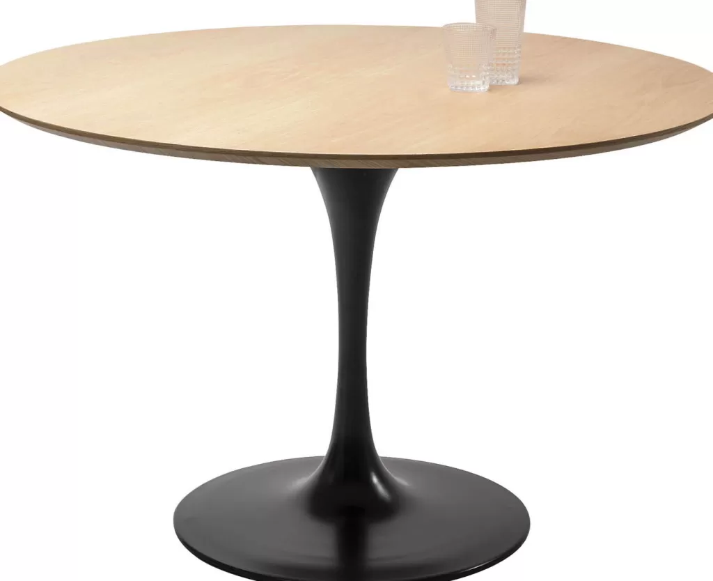 Plateau de Table Circulaire Invitation - Design Contemporain en Chêne Massif, Diamètre 120 cm - Collection KARE