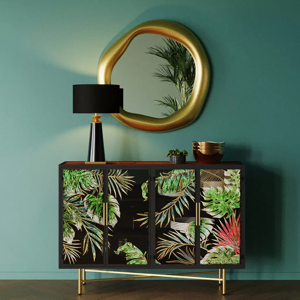KARE Design - Décor mural Jungle Senkki 135x95 cm, motif tropical élégant pour intérieur contemporain