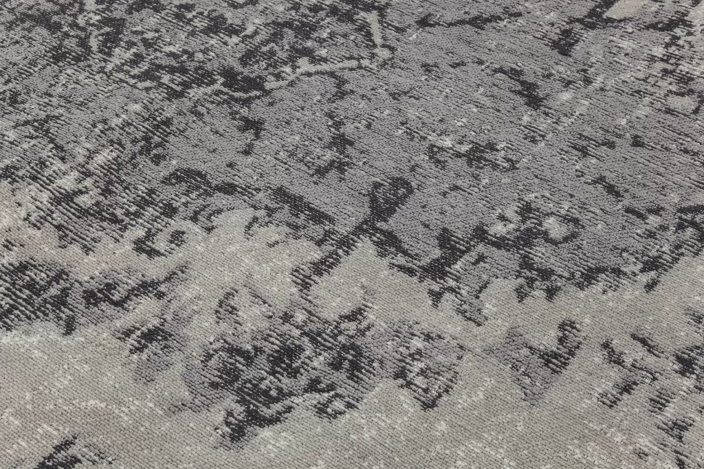 Tapis design moderne gris anthracite - Motif ethnique vibrant - Dimensions 170x240cm - Collection Kelim Pop par KARE Design
