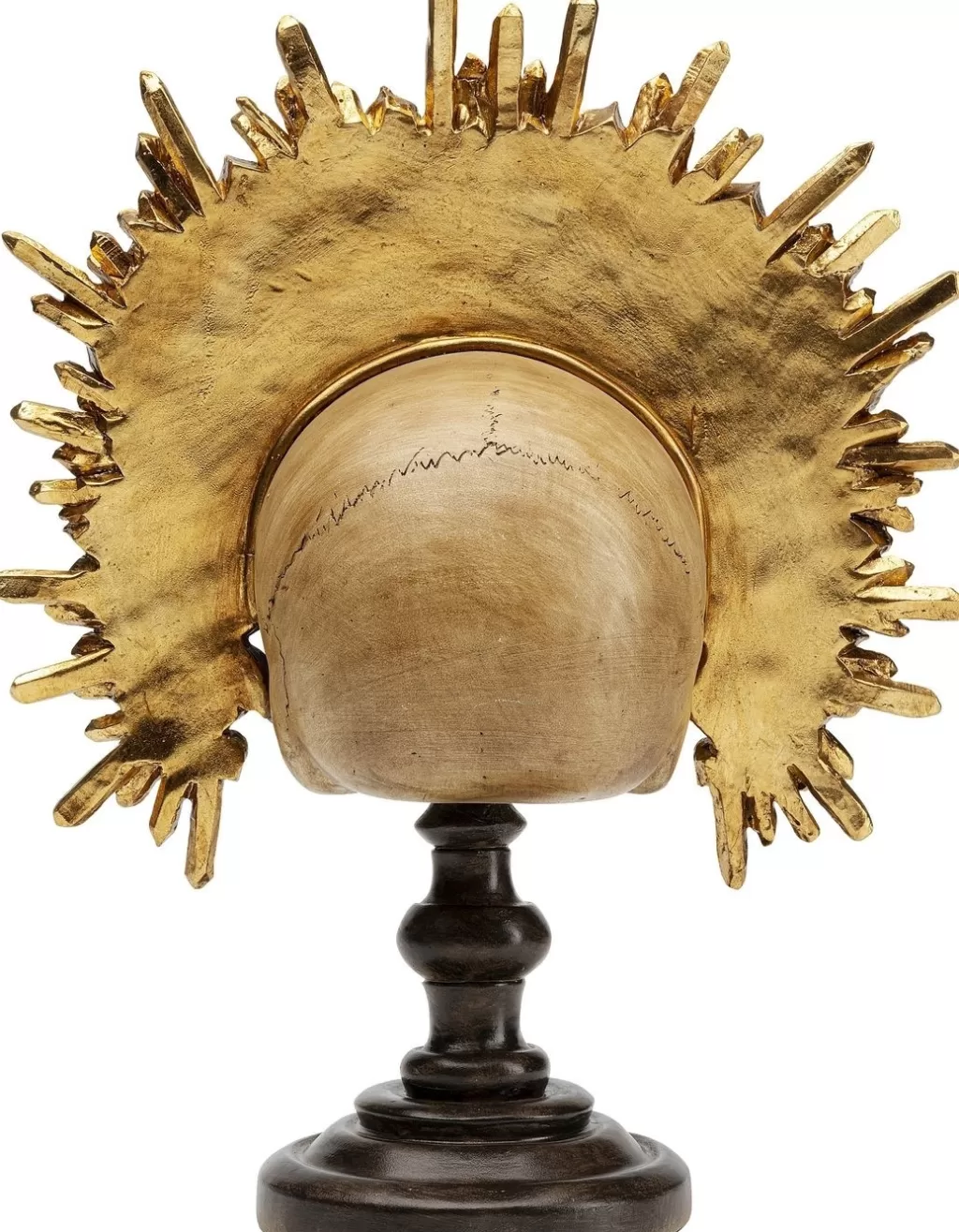 Crâne Royal Décoratif KARE Design - Sculpture Tête de Mort en Résine Haute Qualité, 42 cm - Pièce Unique pour Décoration d'Intérieur Audacieuse