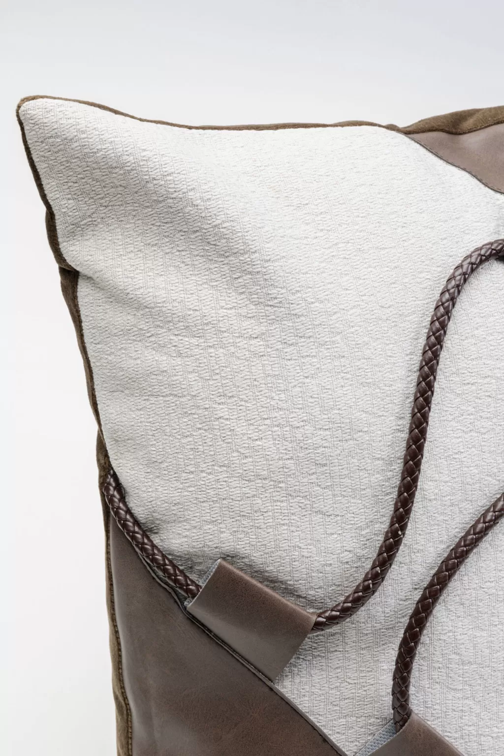 KARE Design - Coussin Décoratif Dentelle Ajourée 45x45 cm pour Salon, Style Bohème Chic