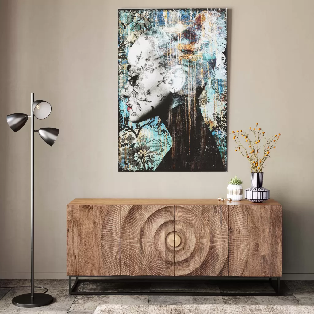 Tableau mural en verre contemporain 