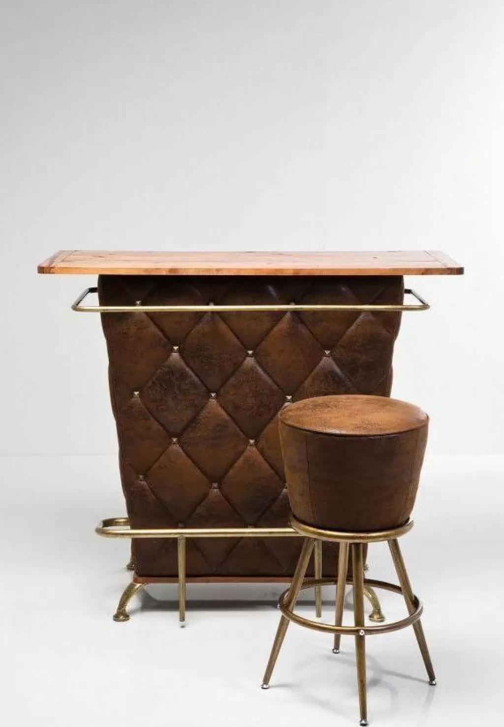 Tabouret de Bar Vintage Lady Rock - Design Rétro Années 70 avec Accoudoirs par KARE Design