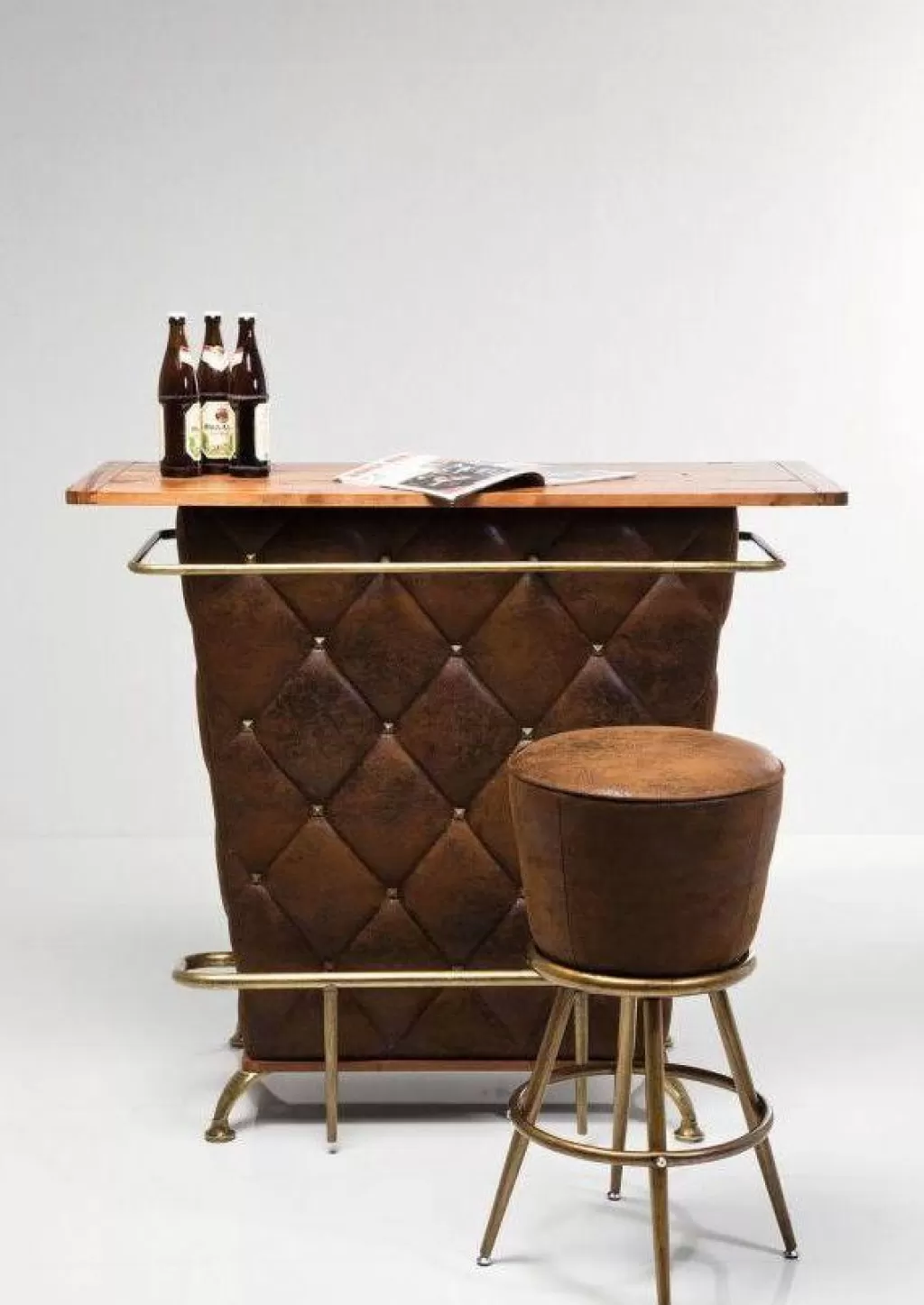 Tabouret de Bar Vintage Lady Rock - Design Rétro Années 70 avec Accoudoirs par KARE Design