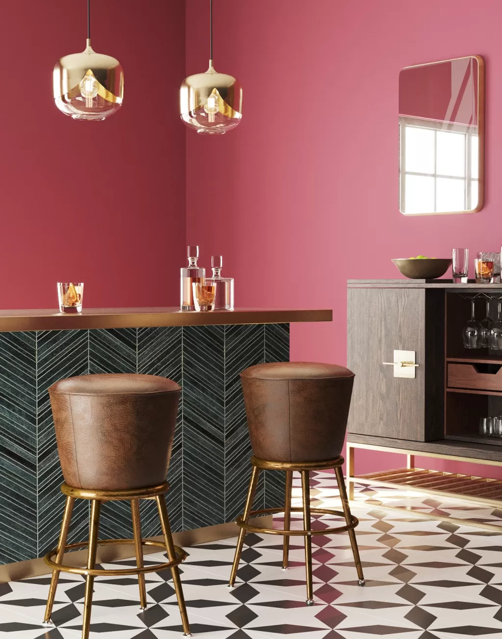 Tabouret de Bar Vintage Lady Rock - Design Rétro Années 70 avec Accoudoirs par KARE Design