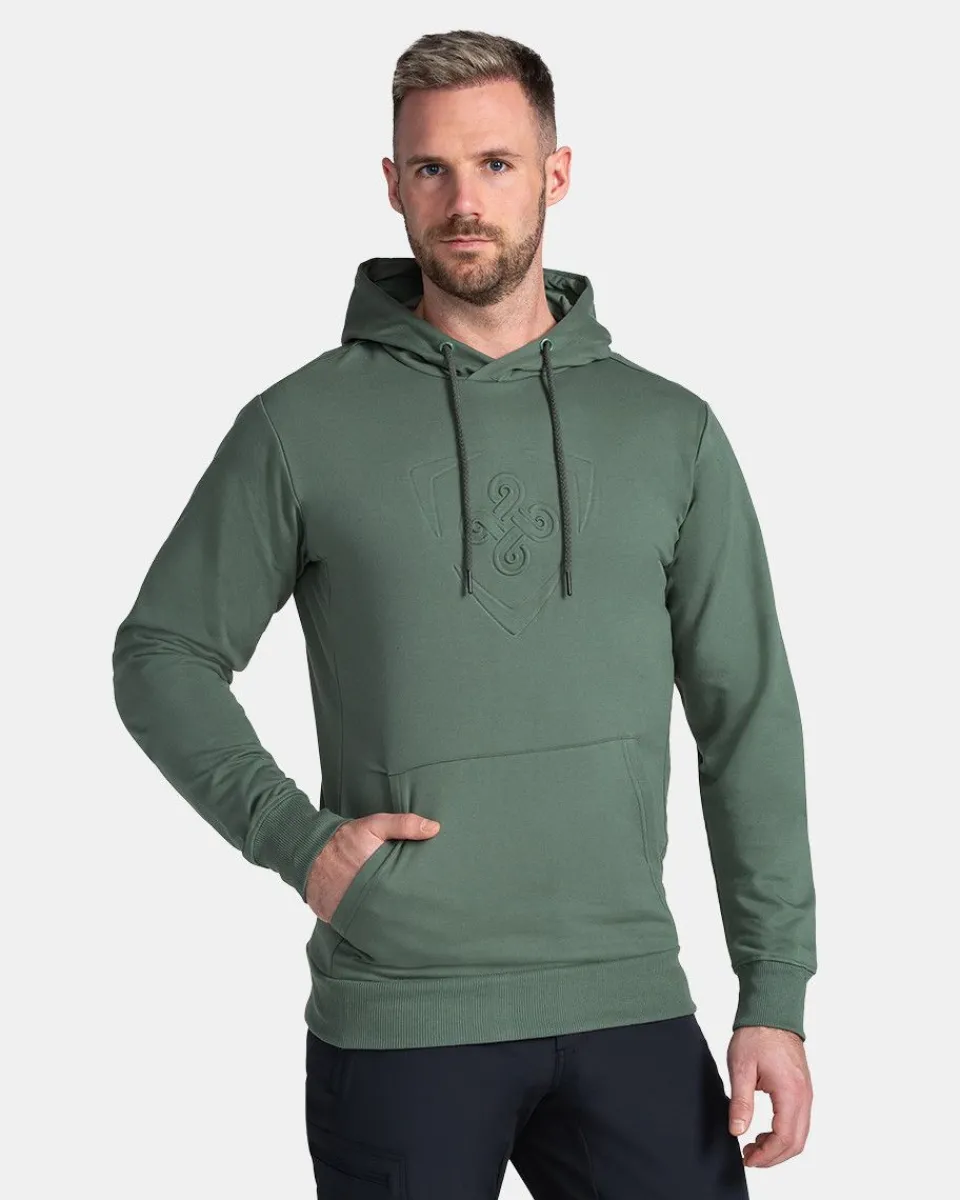 Sweat à capuche Kilpi pour homme | Modèle LAGOA-M - Coupe confortable en molleton épais - Gris anthracite délavé