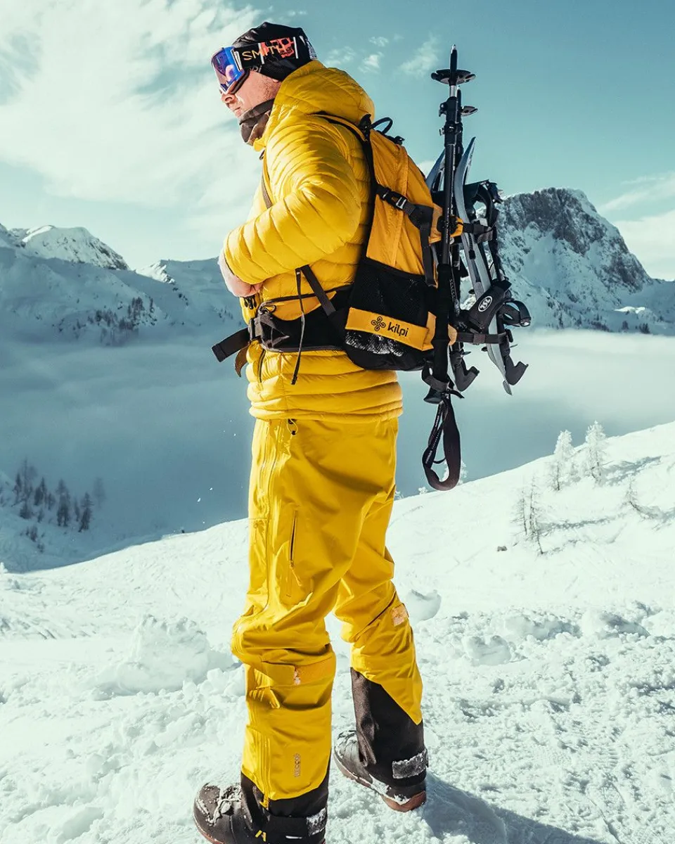LAZZARO-M Pantalon de Ski Homme - Résistant à l'Eau avec Coupe Ergonomique - Modèle Jaune Éclatant