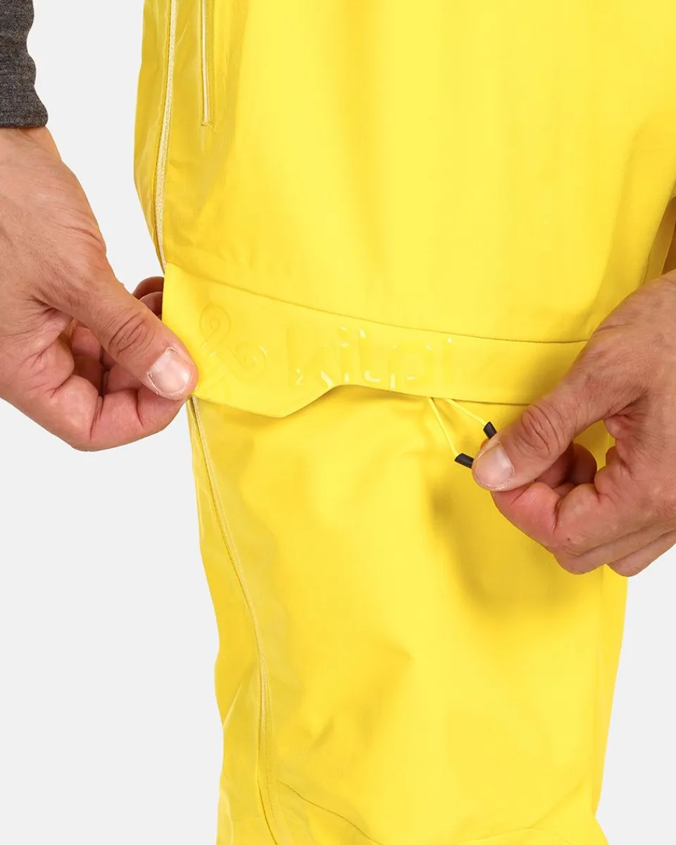 LAZZARO-M Pantalon de Ski Homme - Résistant à l'Eau avec Coupe Ergonomique - Modèle Jaune Éclatant