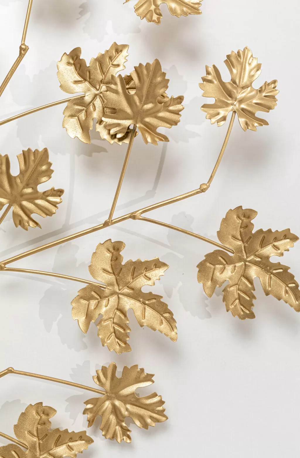 Porte-manteau mural design Feuillage doré - Collection Leafline par KARE Design, 93 cm - Élégance et praticité pour votre entrée