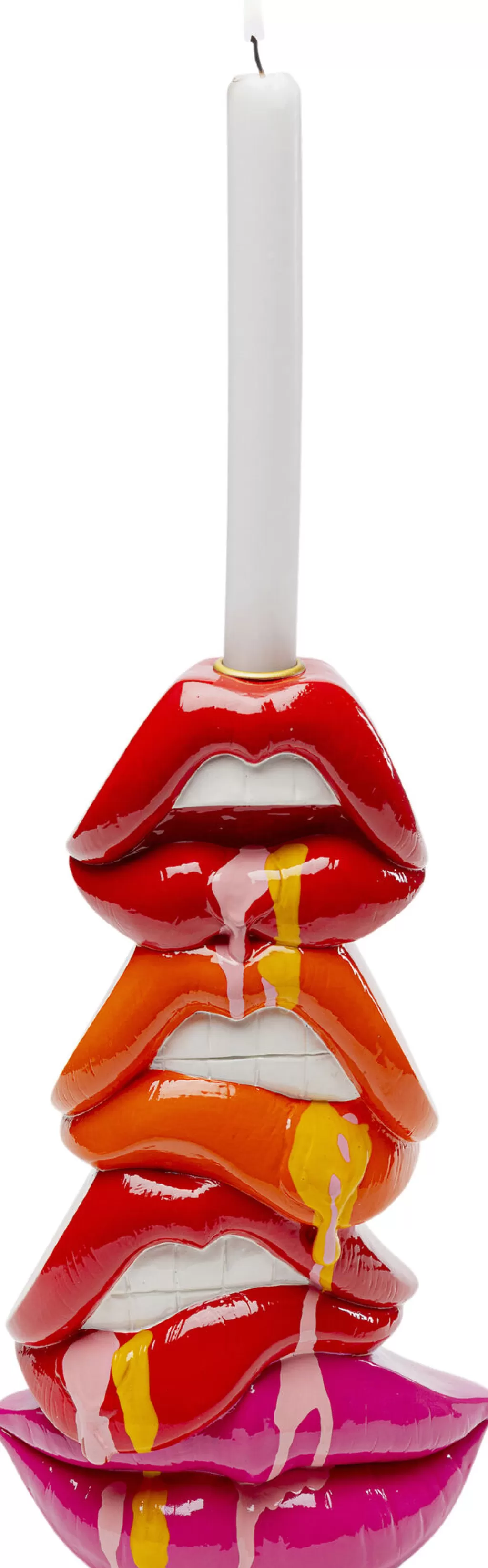 Porte-bougies design 'Lèvres Sensuelles' par KARE - 30 cm de hauteur, idéal pour décoration d'intérieur élégante