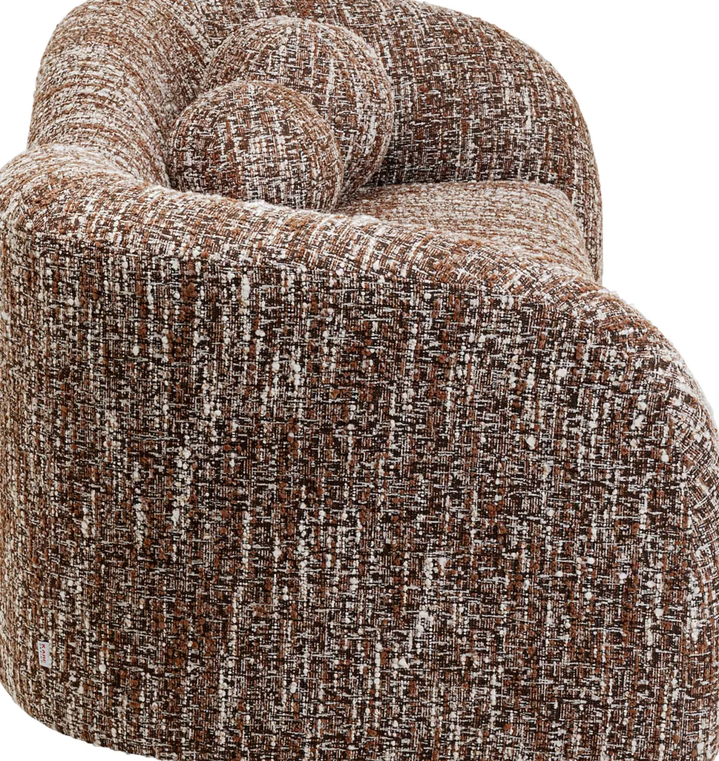 Canapé 2 places Livia en tissu chiné brun – Design contemporain longueur 201 cm – KARE