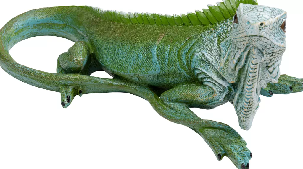 Décor Lézard Élégant Vert Jade - Objet ornemental design 35 cm par KARE