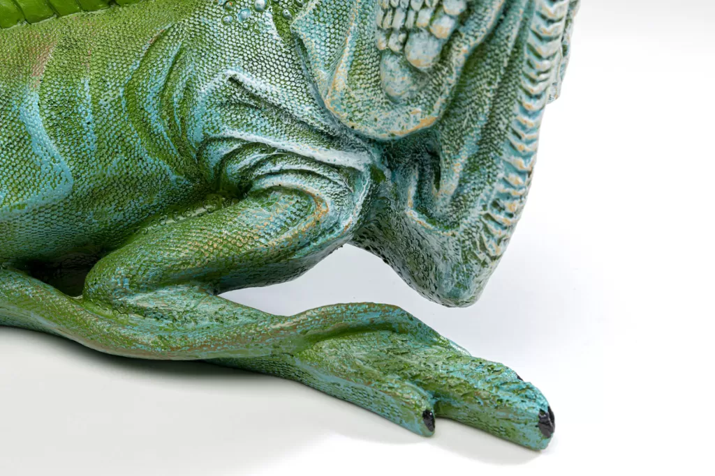 Décor Lézard Élégant Vert Jade - Objet ornemental design 35 cm par KARE