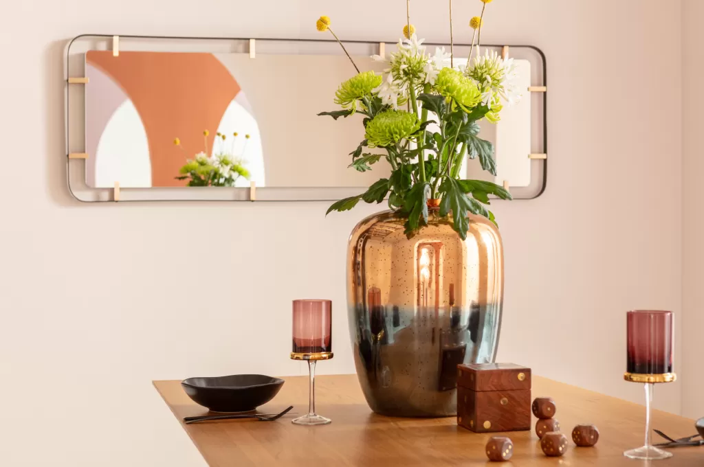Vase décoratif moderne Lizy Shine 41 cm - Collection Multi Deco par KARE Design, pièce élégante pour intérieur contemporain