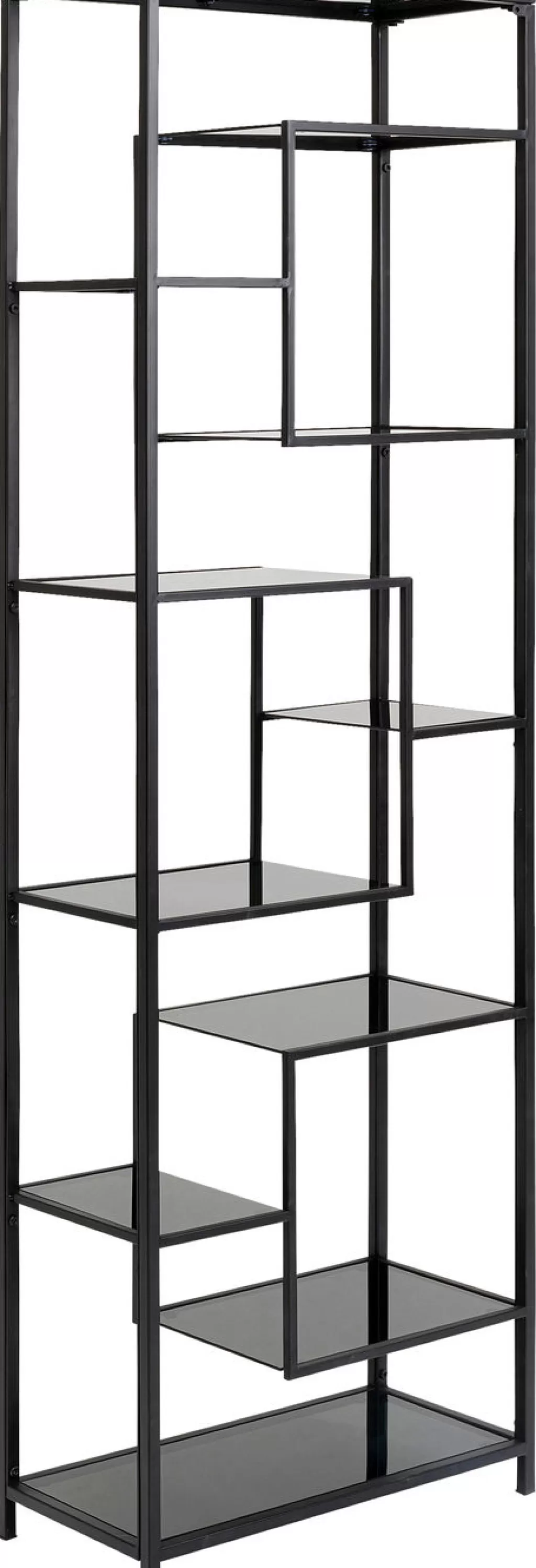 Étagère murale LOFT KARE Design - Noir moderne 60 x 195 cm - Solution de rangement élégante pour salon