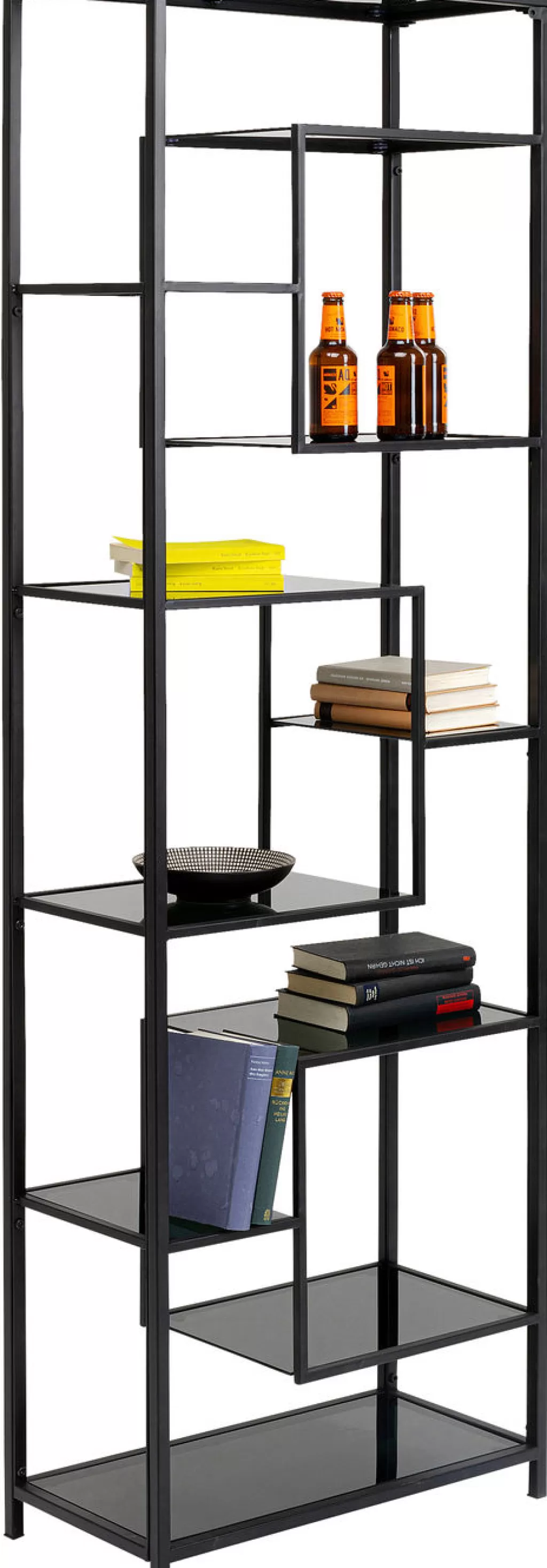 Étagère murale LOFT KARE Design - Noir moderne 60 x 195 cm - Solution de rangement élégante pour salon