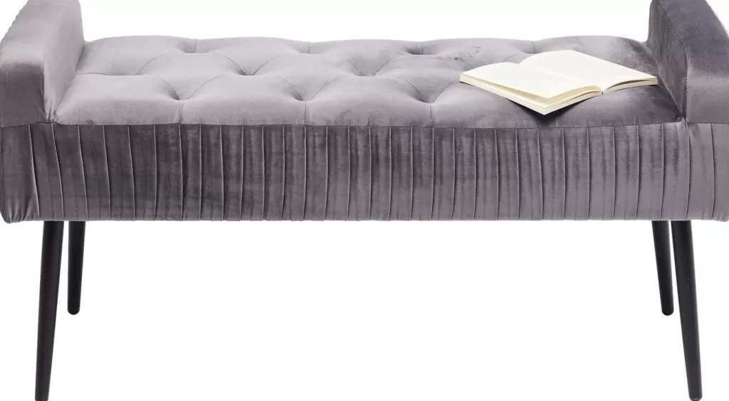 Tabouret design scandinave LOFTY par KARE - Modèle haut de gamme en gris anthracite et noir