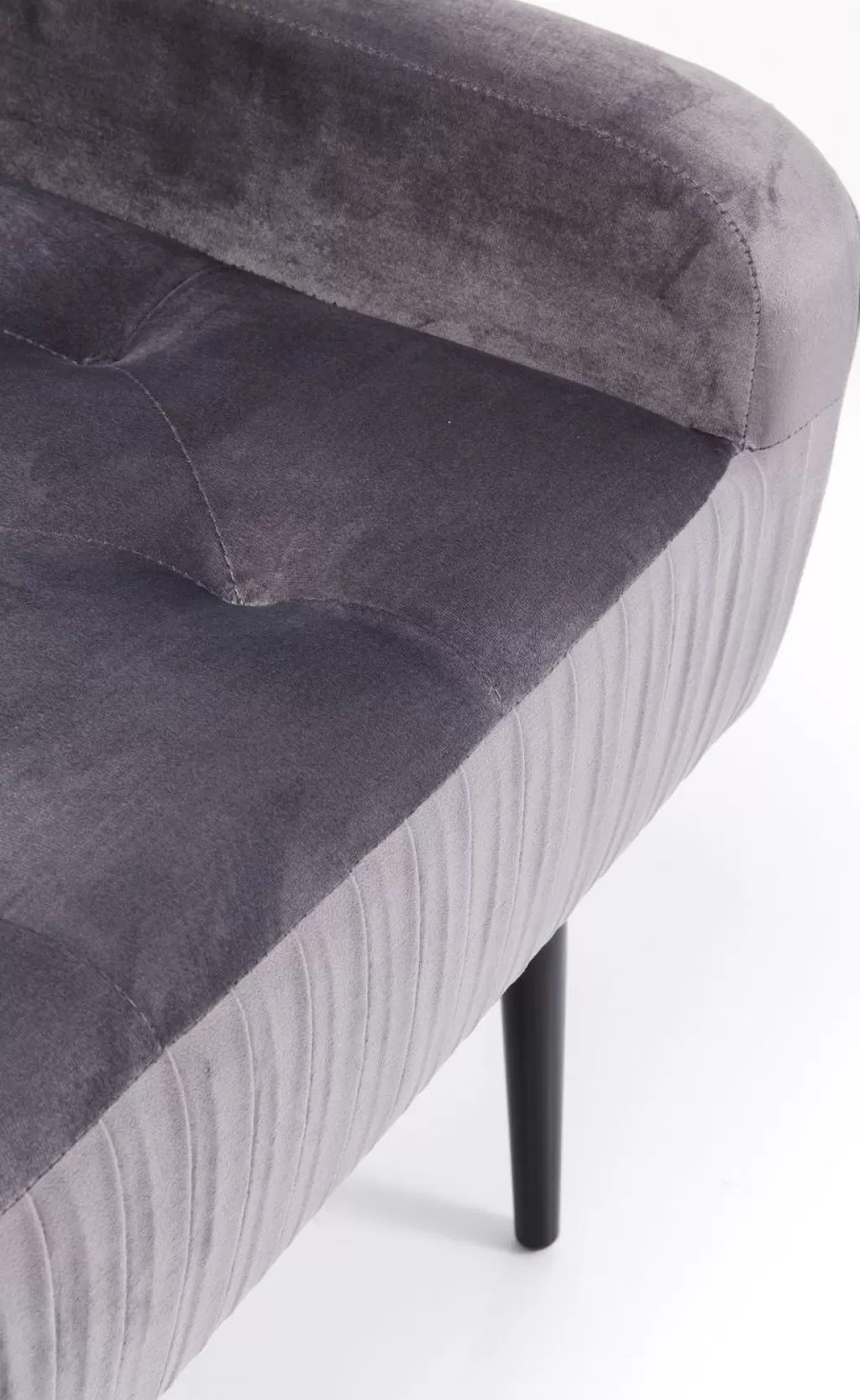 Tabouret design scandinave LOFTY par KARE - Modèle haut de gamme en gris anthracite et noir