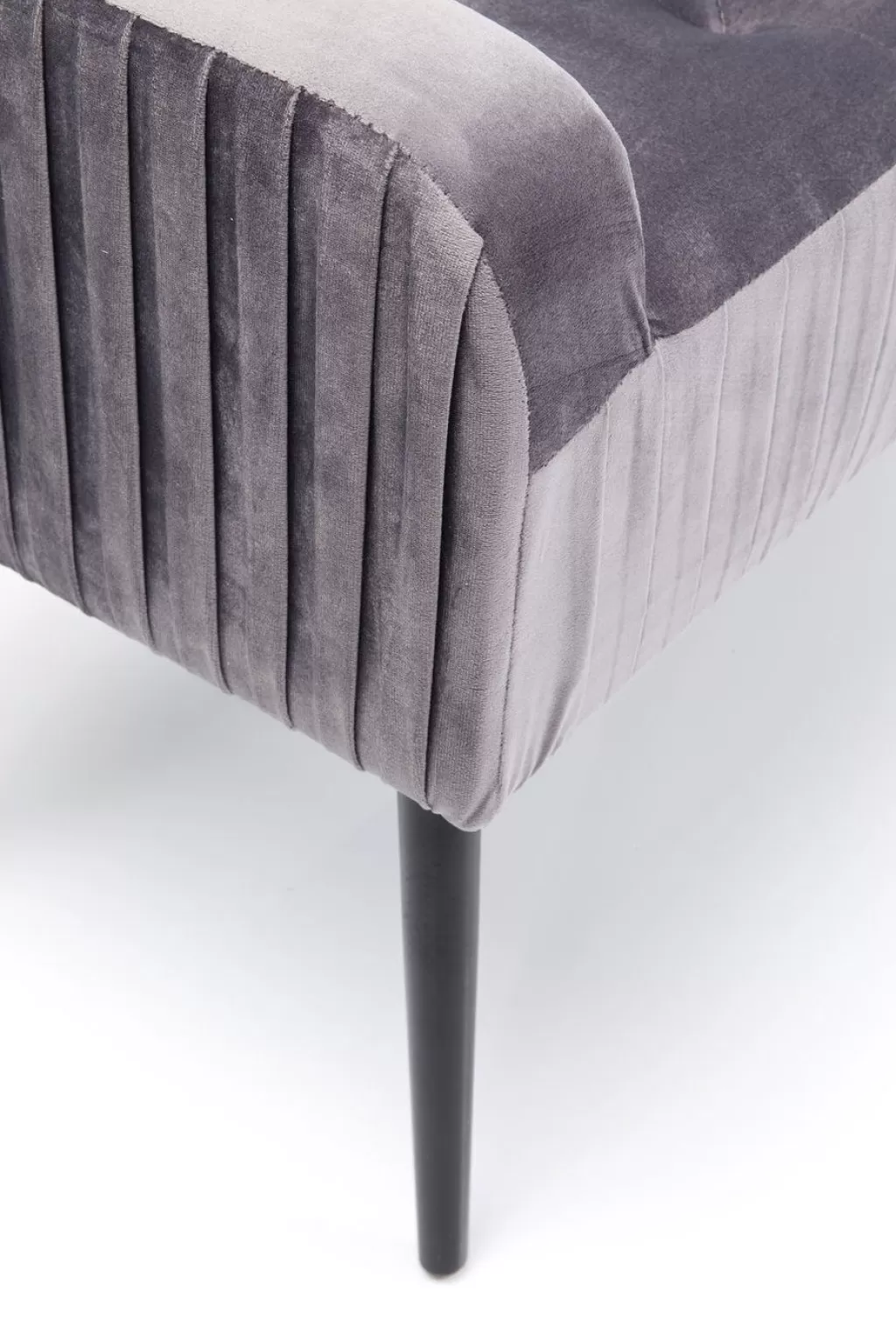 Tabouret design scandinave LOFTY par KARE - Modèle haut de gamme en gris anthracite et noir