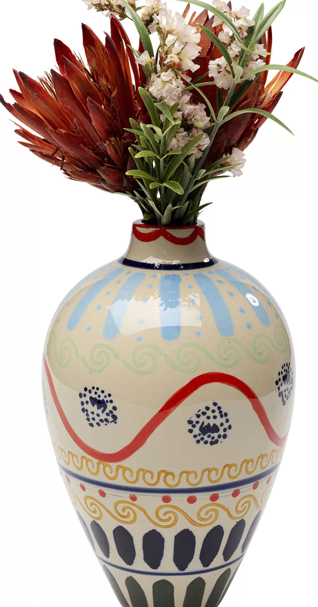 Vase Décoratif Grand Modèle Los Cabos - Design Bohème en Céramique Émaillée 26 cm par KARE