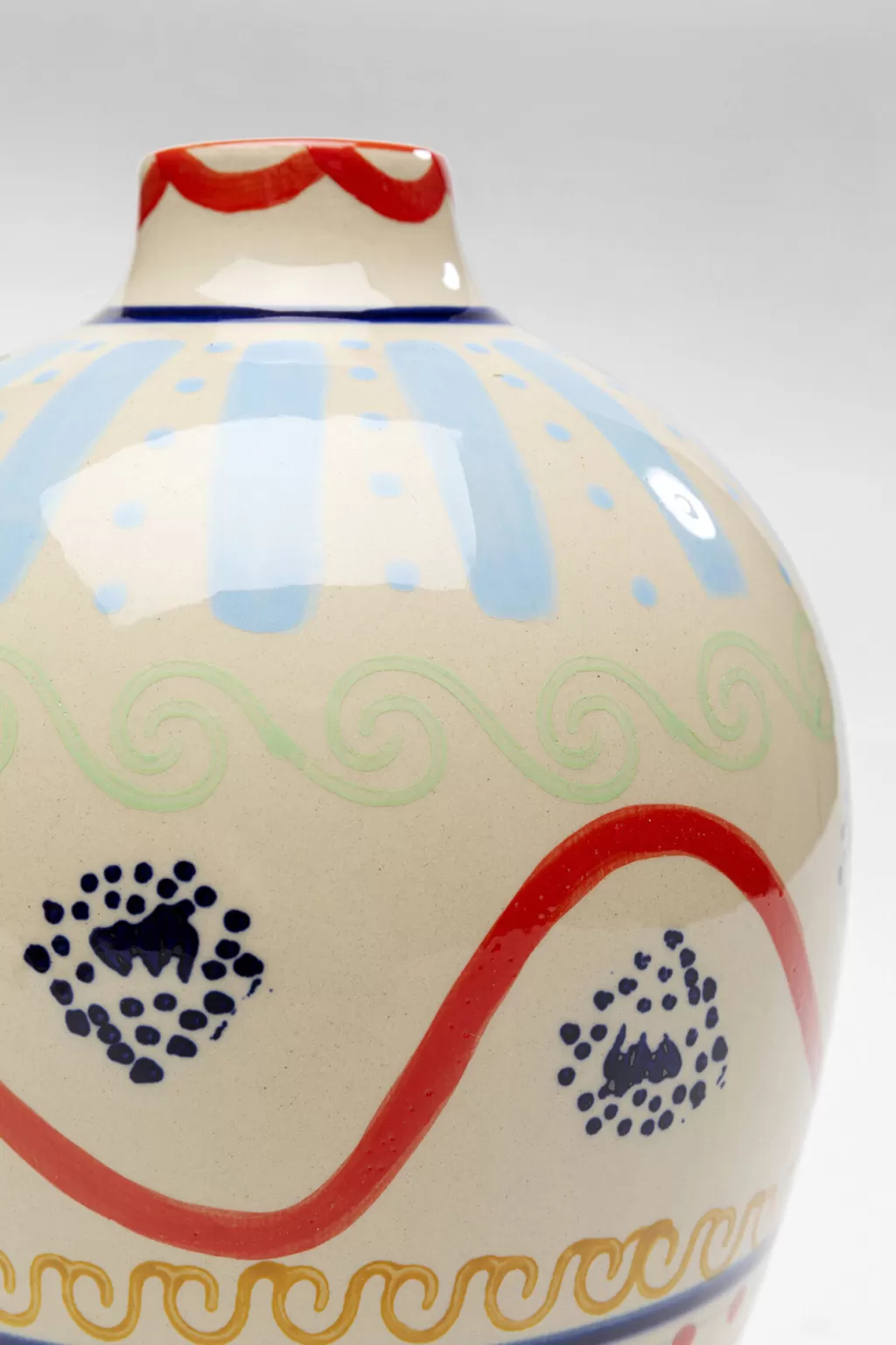 Vase Décoratif Grand Modèle Los Cabos - Design Bohème en Céramique Émaillée 26 cm par KARE