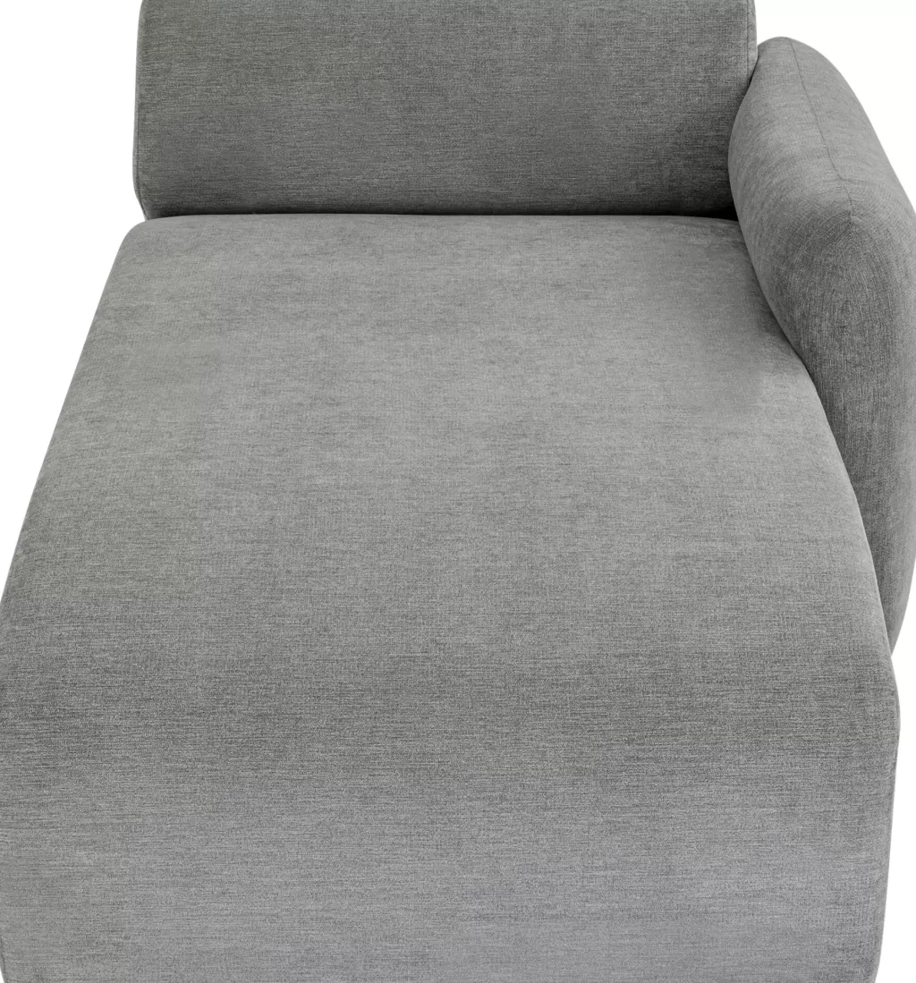 Canapé modulaire design Lucca - Configuration droite 90 cm par KARE, revêtement gris anthracite