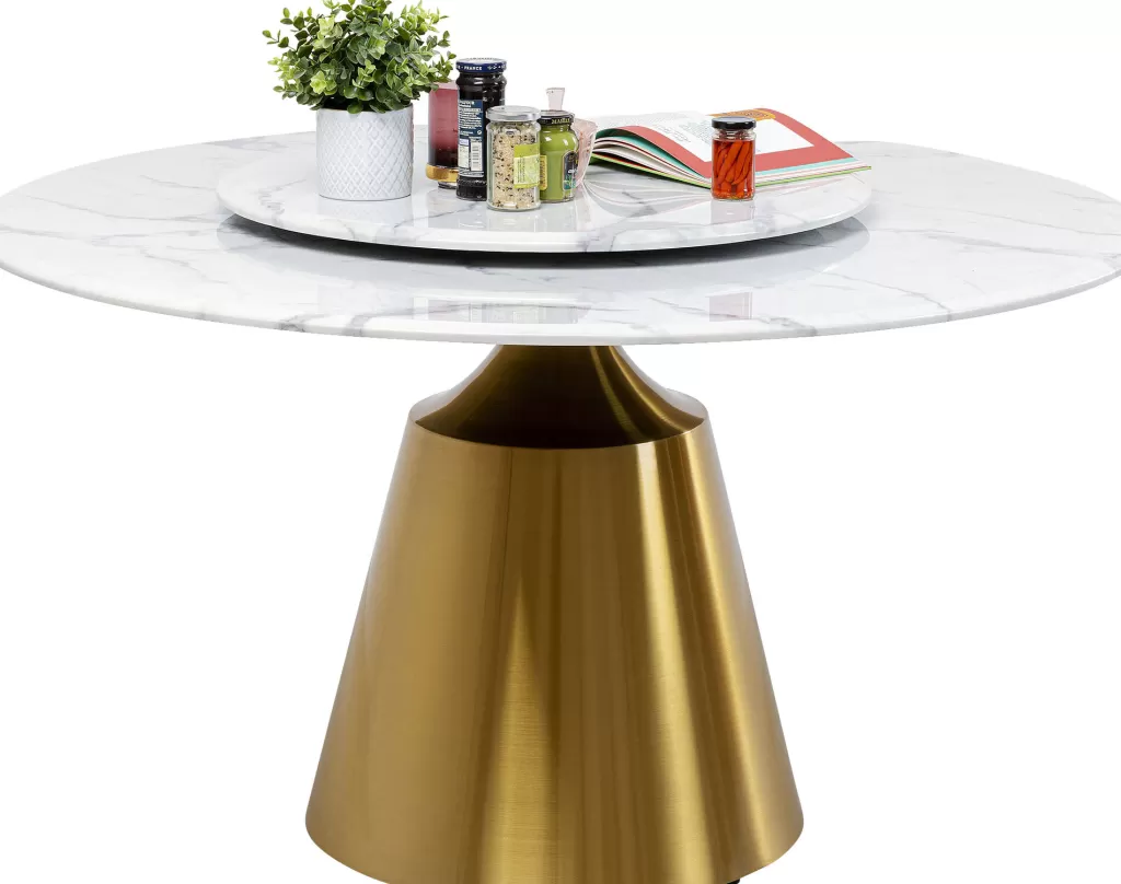 Table Ronde Lucia en Marbre par KARE Design - Plateau Ø135 cm, Design Élégant pour Salle à Manger  

Ce modèle circulaire au style contemporain allie fonctionnalité et esthétique pour vos moments conviviaux.