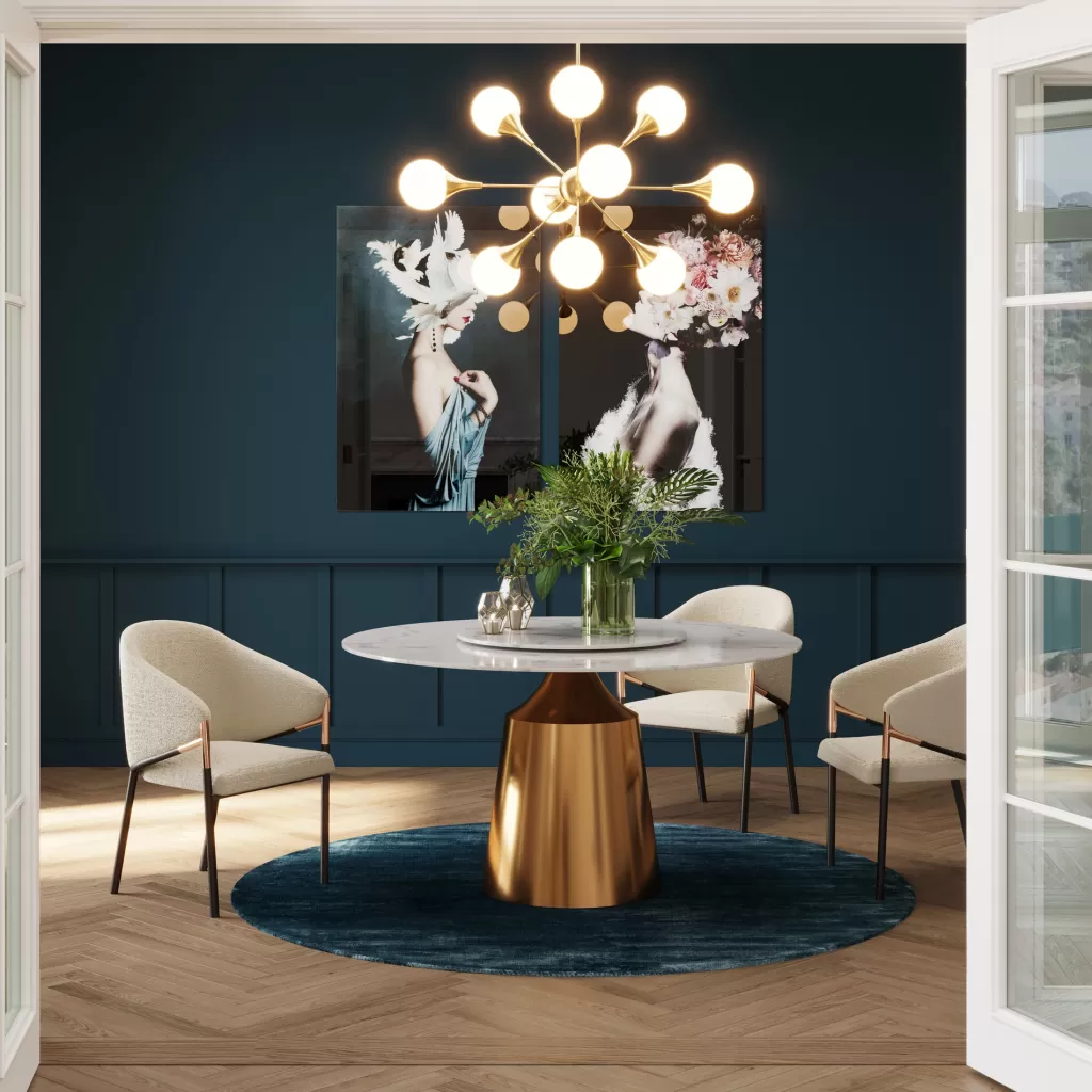 Table Ronde Lucia en Marbre par KARE Design - Plateau Ø135 cm, Design Élégant pour Salle à Manger  

Ce modèle circulaire au style contemporain allie fonctionnalité et esthétique pour vos moments conviviaux.