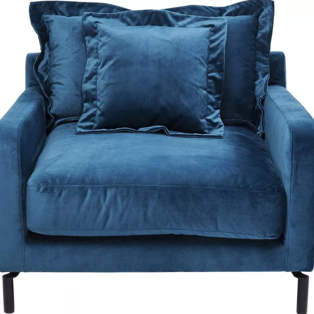 KARE Design - Fauteuil Lullaby | Confort Moderne en Bleu Profond, Design Élégant pour Espaces de Détente