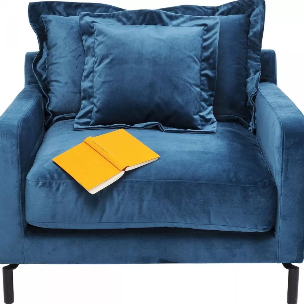 KARE Design - Fauteuil Lullaby | Confort Moderne en Bleu Profond, Design Élégant pour Espaces de Détente