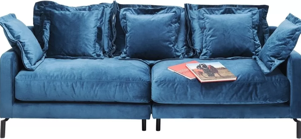 Canapé Lullaby 2 places design KARE - Bleu Vert Turquoise, Confort élégant pour votre salon