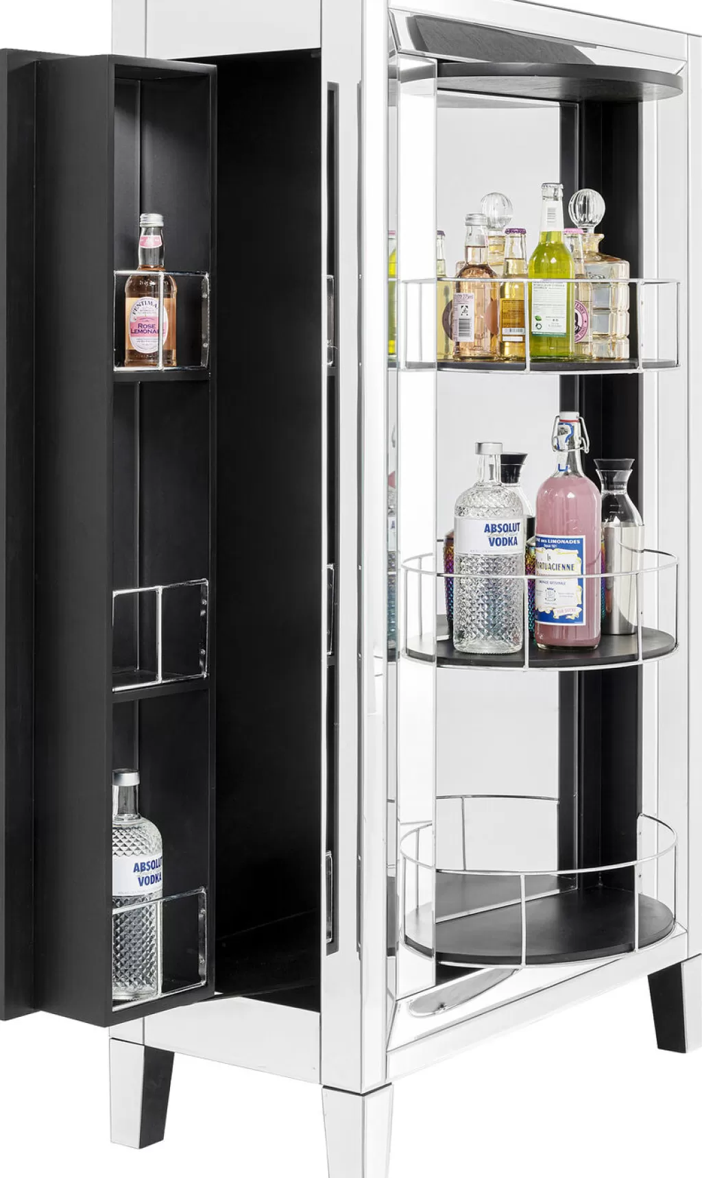 Armoire de bar élégante KARE Design - Meuble haut de gamme avec vitrine en verre, dimensions 152 cm (L) x 84 cm (H) - Design contemporain pour intérieurs raffinés