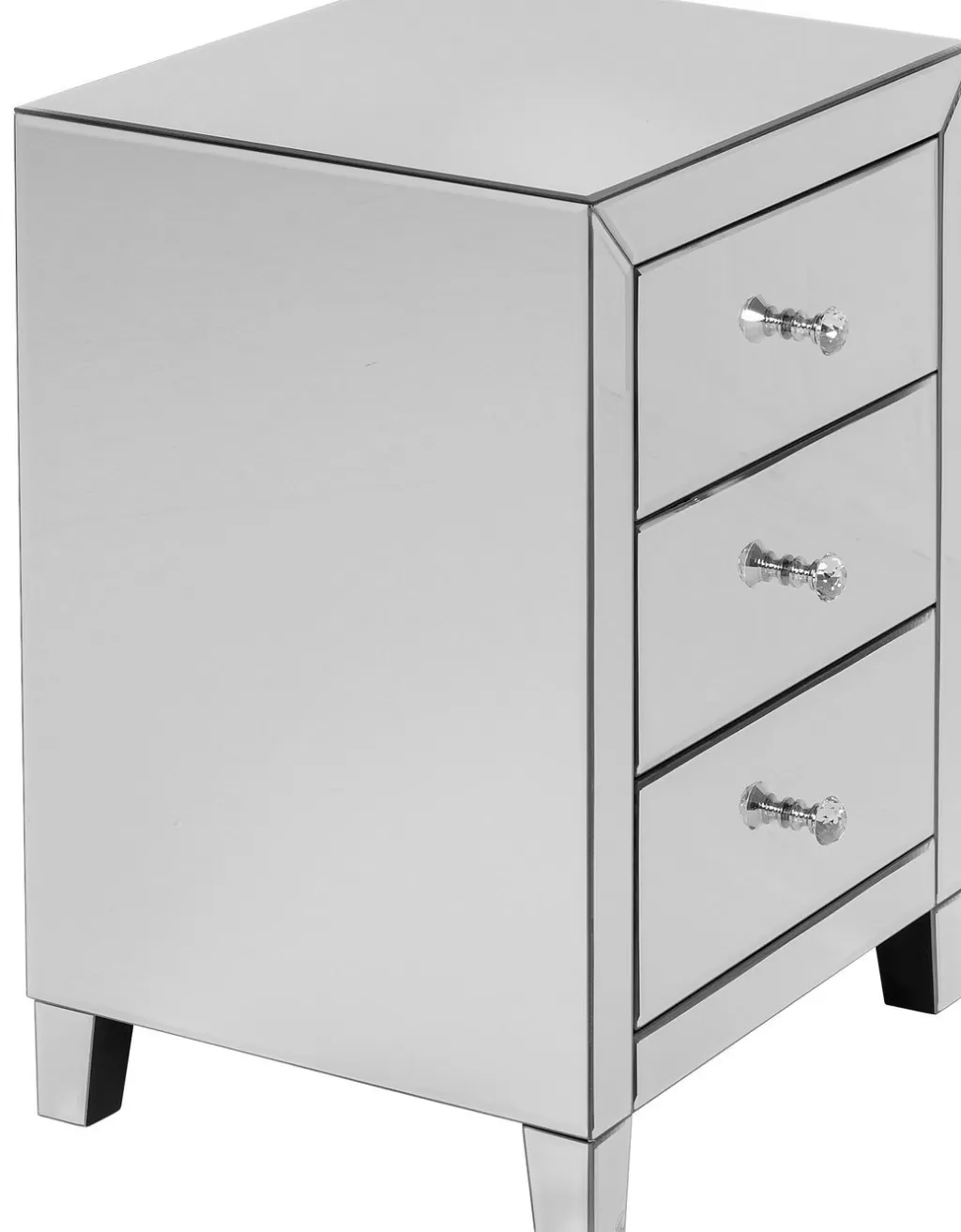 Commode de Chevet Design Scandinave avec 3 Tiroirs - Table de Nuit Élégante en Bois Massif par KARE, Solution de Rangement Charme Nordique pour Chambre Contemporaine
